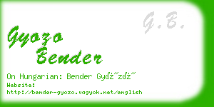 gyozo bender business card